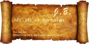 Jójárt Bertalan névjegykártya