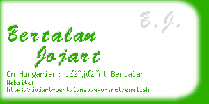 bertalan jojart business card